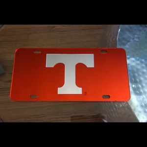 University of Tennessee mirrored license plate